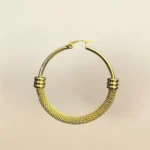 Argollas de Aro Redondas Con Detalle Trenzado