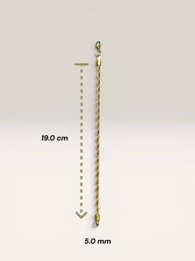 Pulseras Tourbillon Dorada 5.0 mm