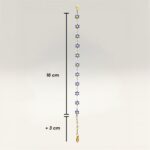 Pulseras con Margaritas de 6 Pétalos Dorada