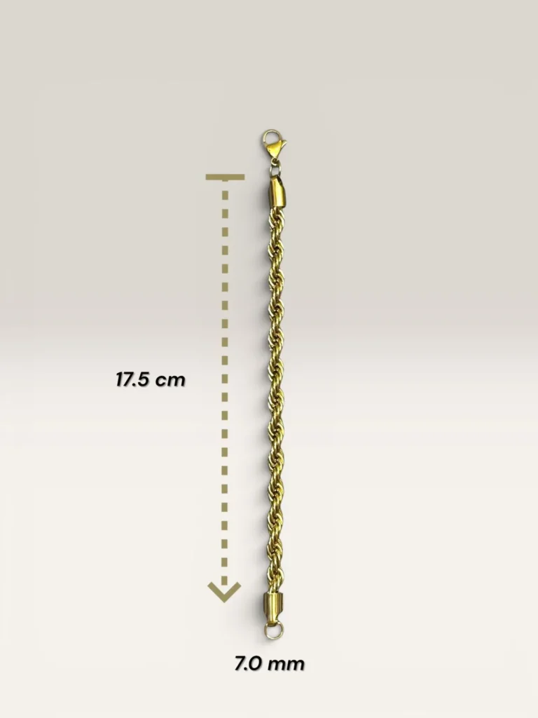 Pulseras Tourbillon Dorada 7.0 mm