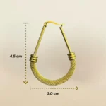Argollas de Aro Ovalados con Detalle Trenzado