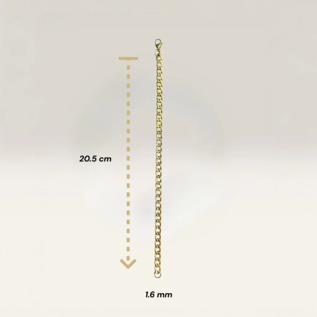 Pulseras Grumet Dorada 1.6 mm