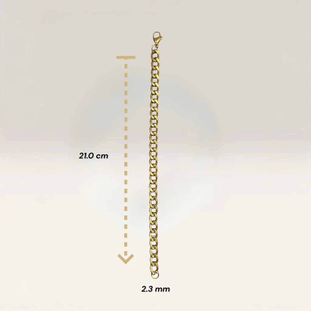 Pulseras Grumet Dorada 2.3 mm