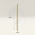 Pulseras Grumet Dorada 2.3 mm