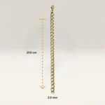 Pulseras Grumet Dorada 2.5 mm