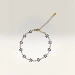 Pulseras con Margaritas de 6 Pétalos Dorada