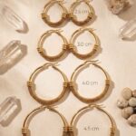Argollas de Aro Redondas Con Detalle Trenzado