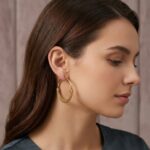 Argollas de Aro Redondas Con Detalle Trenzado