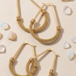 Argollas de Aro Ovalados con Detalle Trenzado