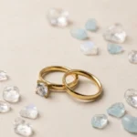 Caja de 36 Anillos de Compromiso Solitario Dorado