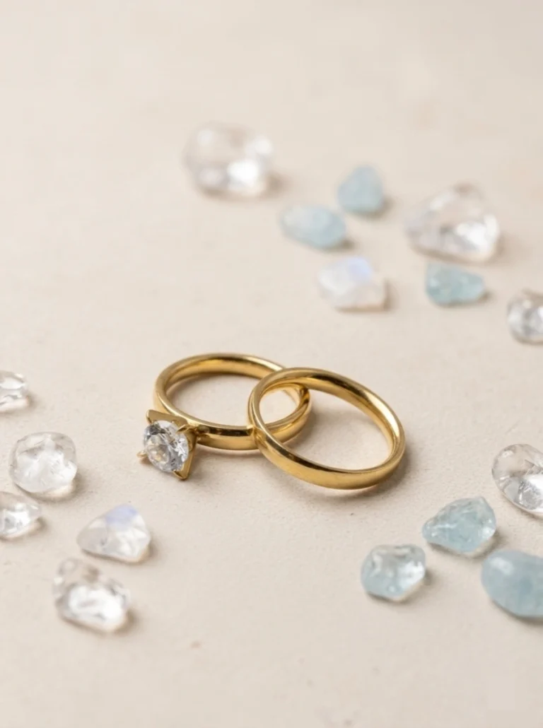 Caja de 36 Anillos de Compromiso Solitario Dorado