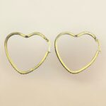Argollas Con Circonitas Blancas en forma de Corazón