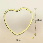 Argollas Con Circonitas Blancas en forma de Corazón