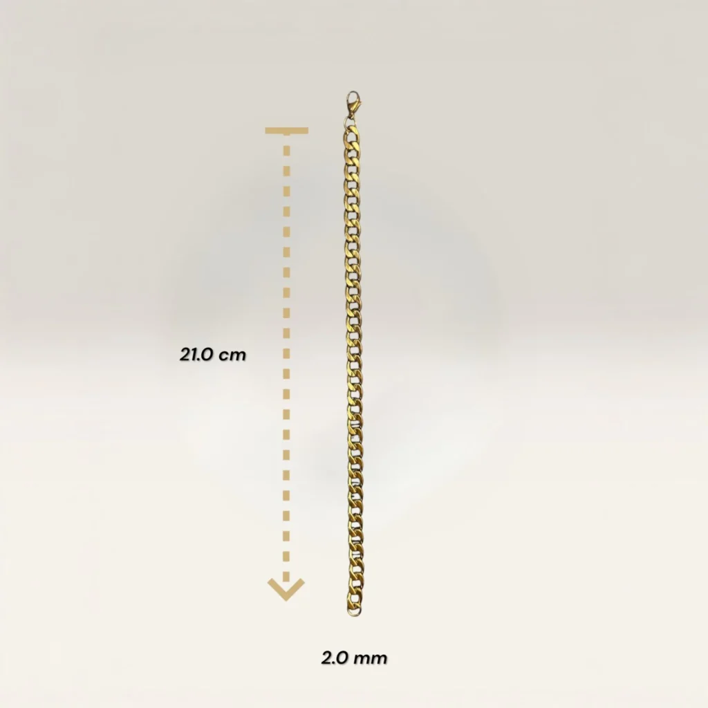 Pulseras Grumet Dorada 2.0 mm