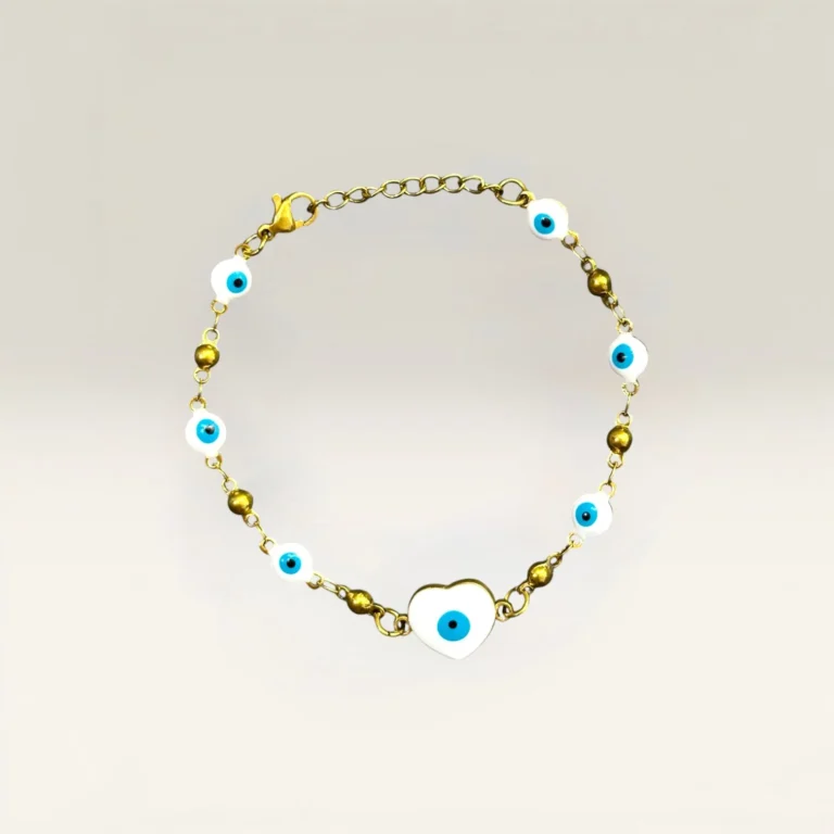 Pulseras Ojo Turco con Dije de Corazón