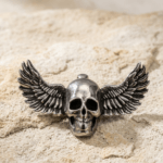 Colgante Biker Calavera Con Alas Extendidas