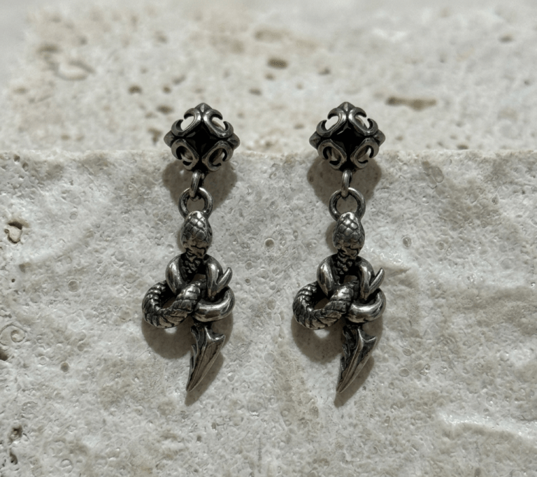 Aros Serpiente Colgante Estilo Gótico Rock Unisex