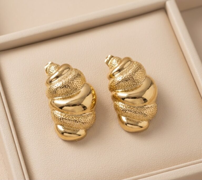 Aros Chunky Vintage de Concha Marina Dorados