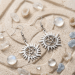 Aros Colgantes Pentagrama flamígero