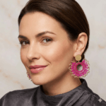 Aros Miyuki  Sol de Mandala con Detalles de Cristales Facetados.