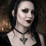 Colgante Baphomet – Pentagrama y Cabeza de Cabra Gótica