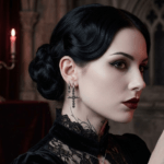 Pendientes de Aro con Cruz de Calaveras