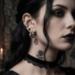 Aros De Argolla Con Calavera Estilo Punk Gótico