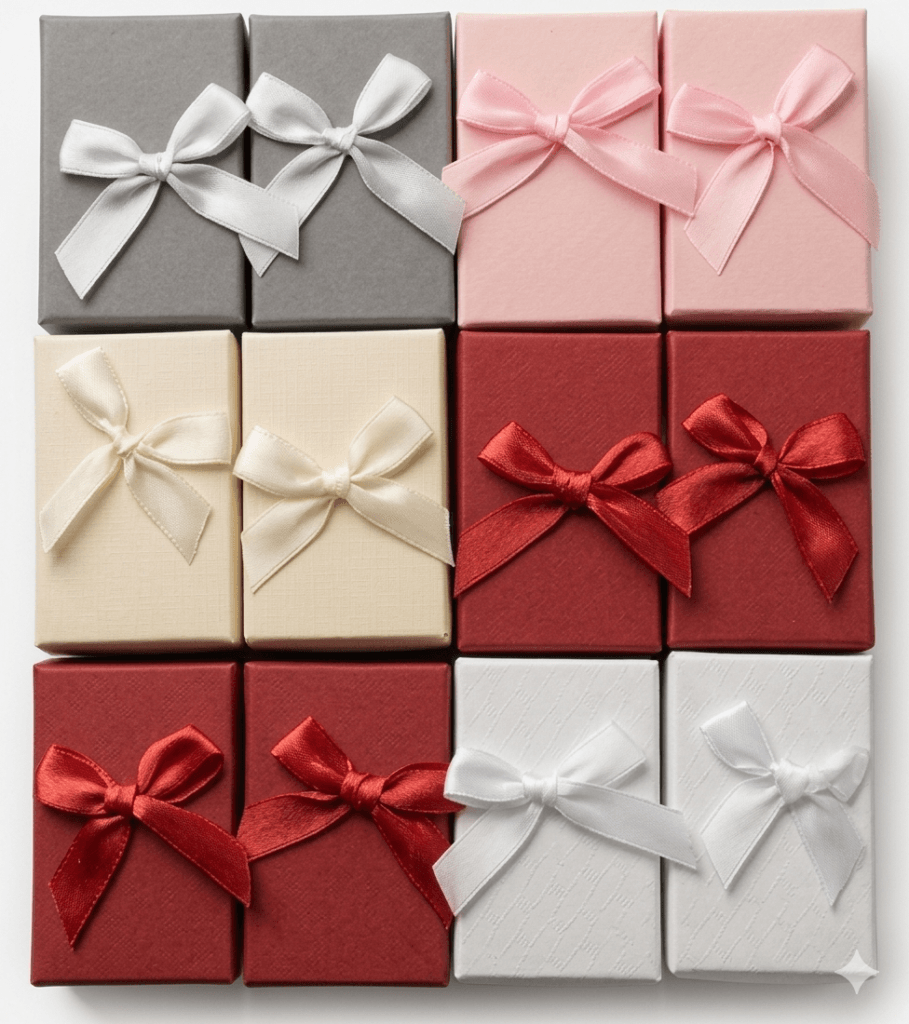 Set Cajas Para Conjunto 7x9cm Fondo Negro 24 Unidades