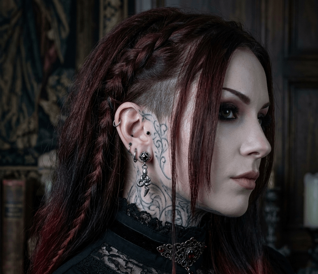 Aros Serpiente Colgante Estilo Gótico Rock Unisex
