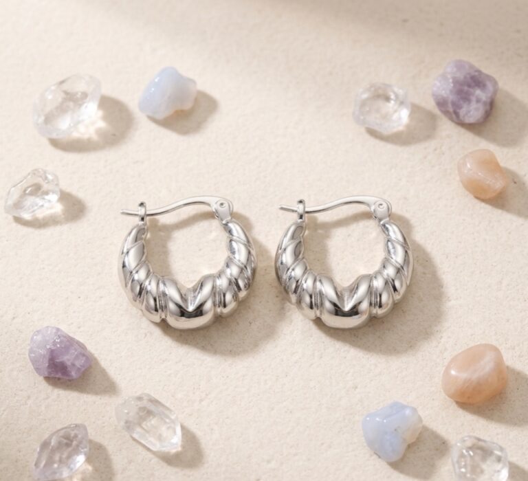 Pendientes de Aro Estilo Croissant