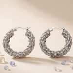 Aros Argolla Chunky Texturizados en Relieve