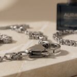Set de Cadena y Pulsera Plateado para Hombre Tejido Bizantino (Camino del Inca)