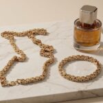 Set de Cadena y Pulsera Dorado para Hombre Tejido Bizantino (Camino del Inca)