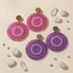Aros Mandala Maxi Tejidos a Mano en Mostacillas Miyuki Delicas