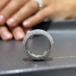 Caja de 36 Anillos Plateado Con Circonitas
