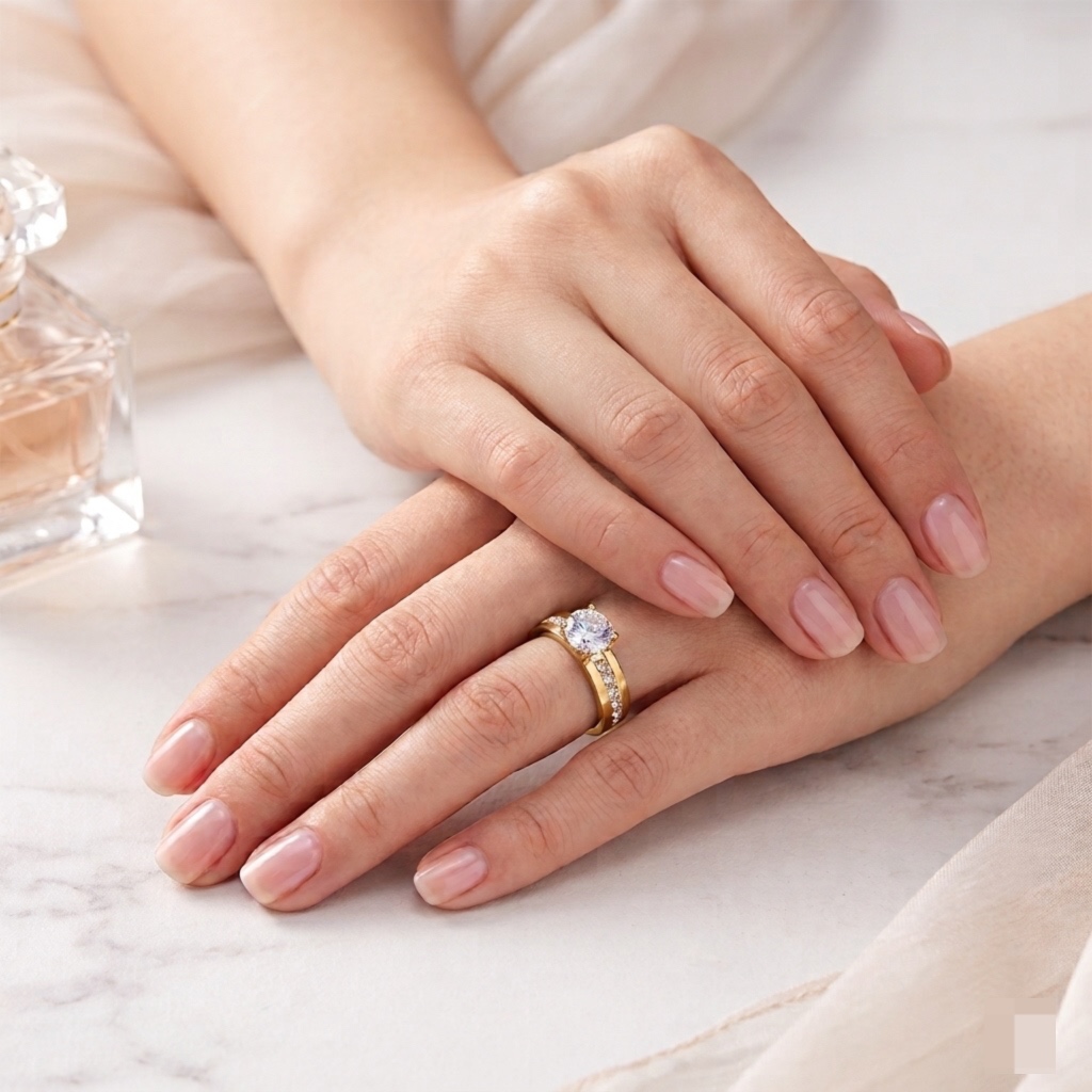 Anillo de Matrimonio y Compromiso «Eternidad» con Circones Dorado