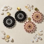 Maxi Aros Mandala Tejidos a Mano en Mostacillas y Cristales