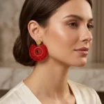 Aros Argolla Boho de Mostacillas Tejidos a Mano