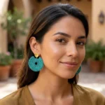 Aros Argolla Boho de Mostacillas Tejidos a Mano