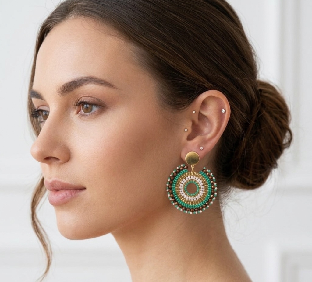 Aros Mandala Boho Chic – Tejidos a Mano en Mostacillas Miyuki Delica’s