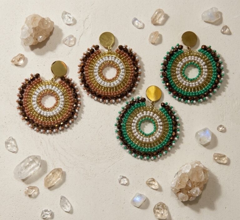 Aros Mandala Boho Chic – Tejidos a Mano en Mostacillas Miyuki Delica’s